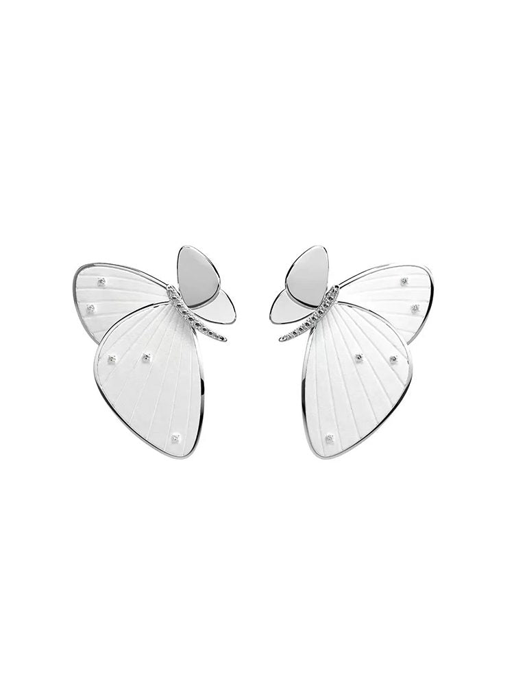 Semi-Transparent Butterfly Stud Earrings