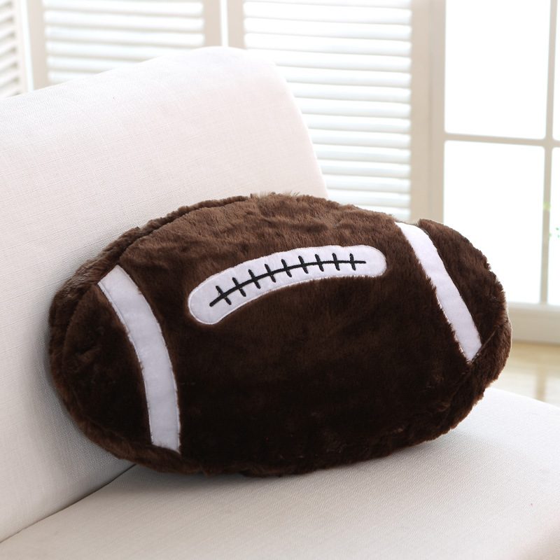 Sports Ball Plush Cushion & Toy Collection - Football, Soccer, Basketball, Baseball & Rugby Plush Pillows with PP Cotton Filling