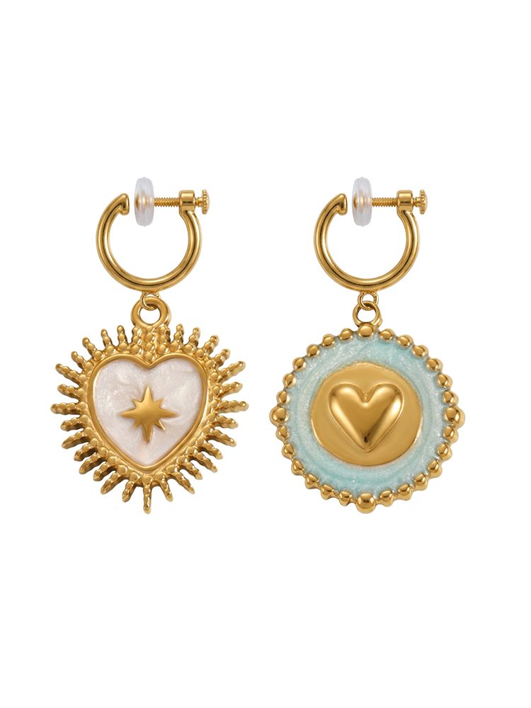 Spring Vacation Clip-On Earrings – 18K Gold Plated Comfortable Non-Pierced Earrings Screw Back Clip-On Earrings