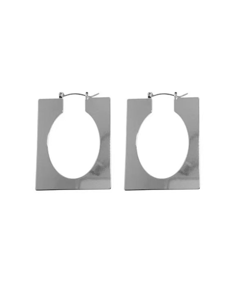 Square Stainless Steel Ethnic Style Earrings Large Big Dangle