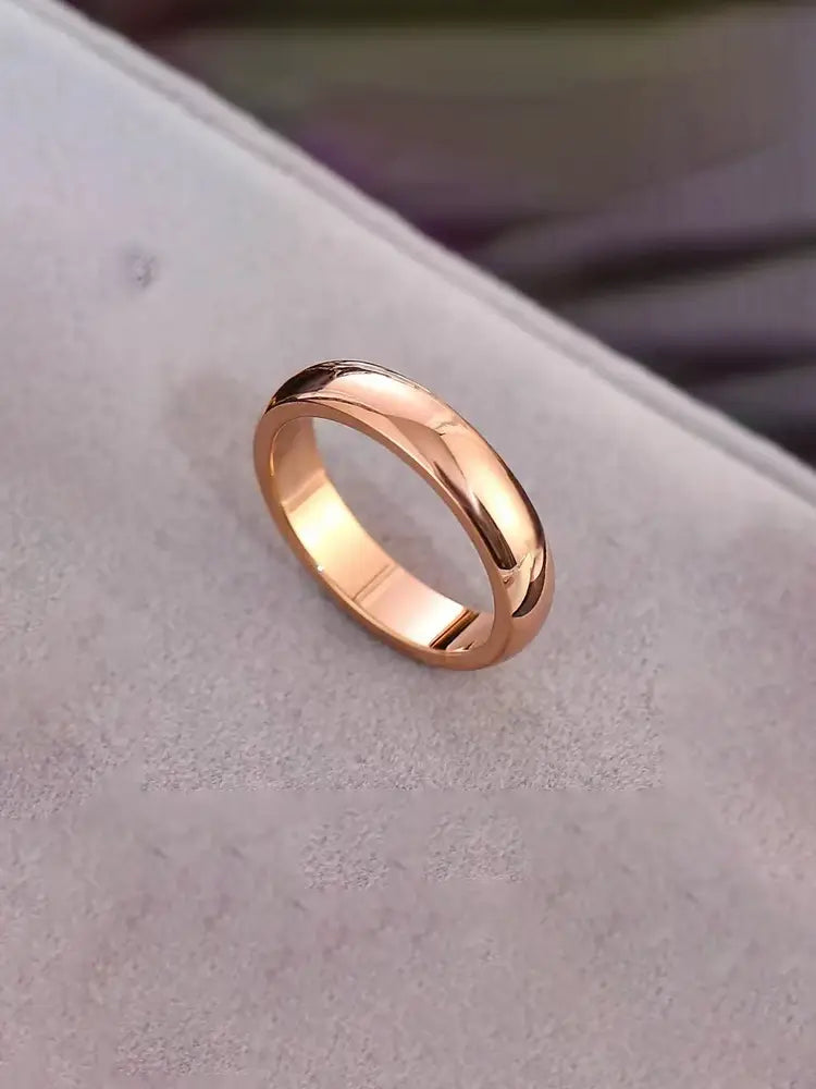 Stainless Steel Band Rings Minimalist Men Women | 18K Gol... - view 4
