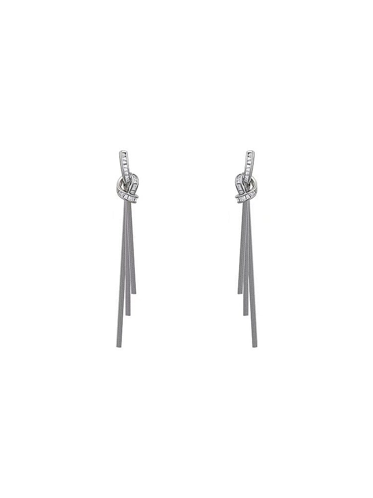 Stainless Steel Tassel Earrings with S925 Silver Needle – Hypoallergenic