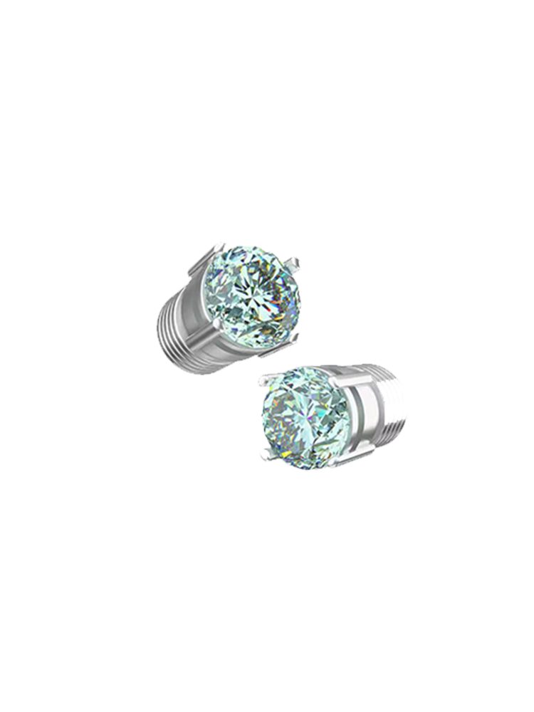 Summer Blue Zircon Magnetic Earrings for Men