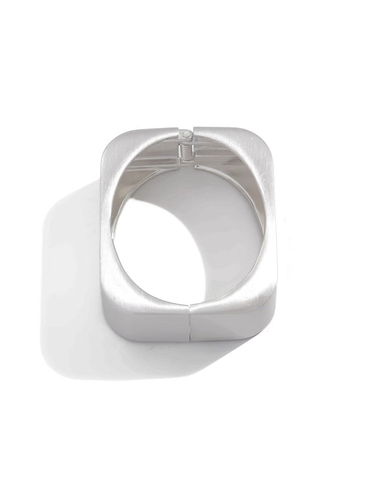 The Bold Square Bangle Women | 18K Gold Plated - view 7