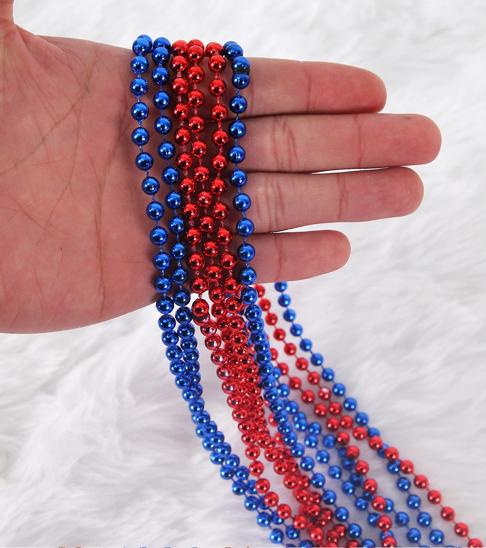 USA Patriotic Party Accessory Set - Flag Top Hat Headband Glasses & Necklace Kit for Independence Day Parades Celebrations and Events