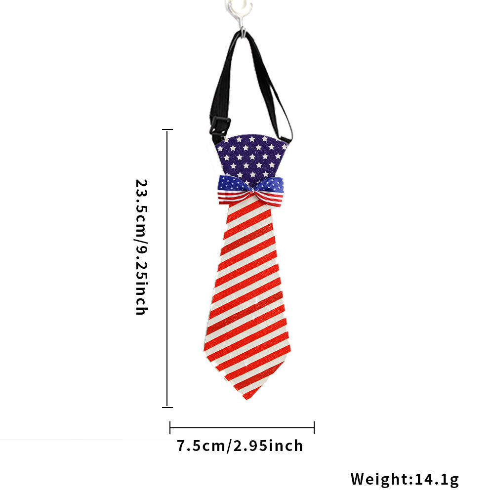USA Patriotic Party Accessory Set - Flag Top Hat Headband Glasses & Necklace Kit for Independence Day Parades Celebrations and Events