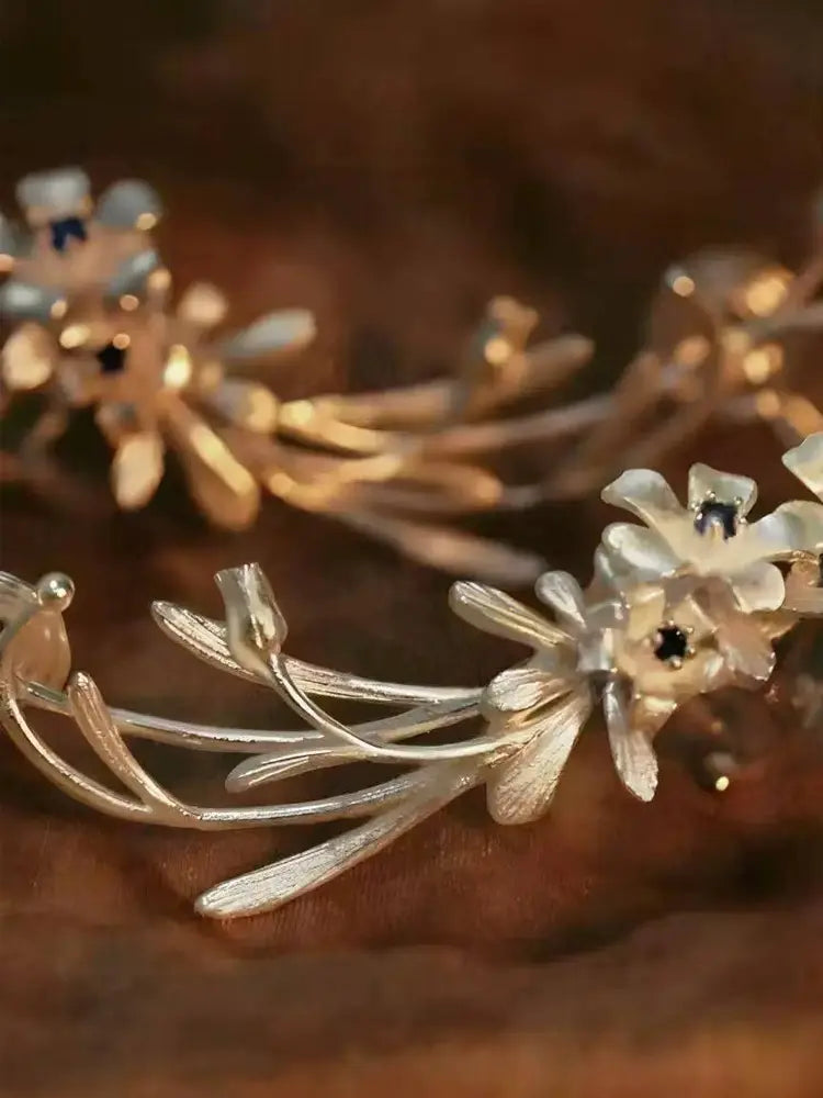 Vintage Lily Bloom Earrings Ear Cuff (No Piercing - view 3