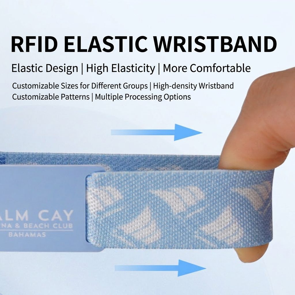 Waterproof NFC Wristband, Wearable Smart RFID Bracelet, Rewritable NFC Tag Wrist Strap Compatible with NTAG213/215/216