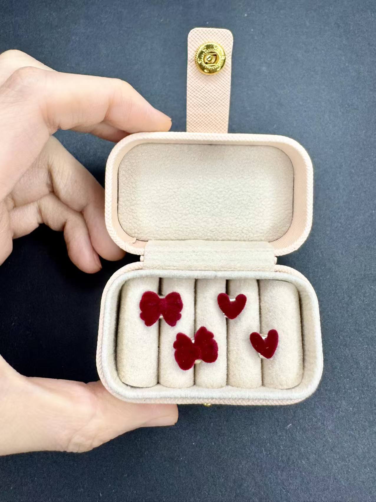 Red Studs Earrings For Lobe Piercing | Fairies Whisper