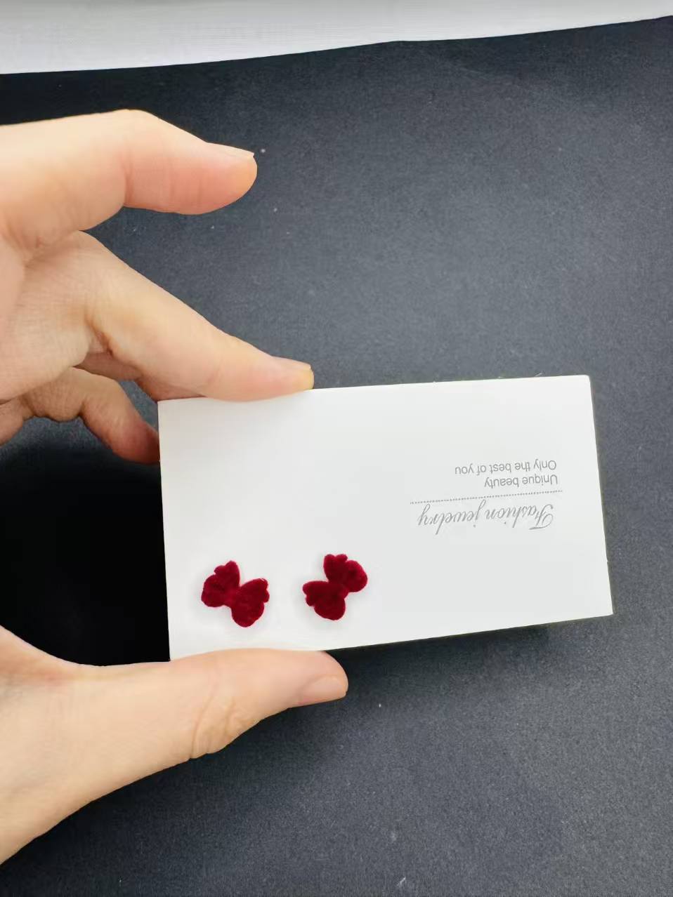 Red Studs Earrings For Lobe Piercing | Fairies Whisper