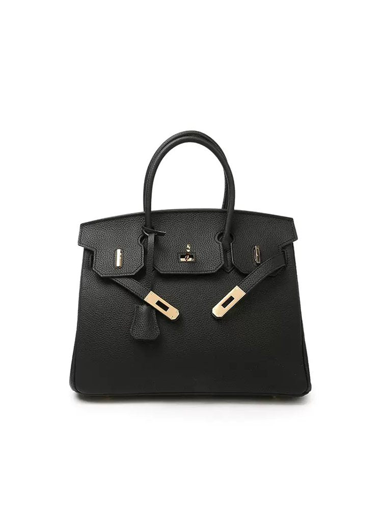 Women's Full-Grain Leather Business Tote Bag, Medium Size Professional Handbag for Work and Commute