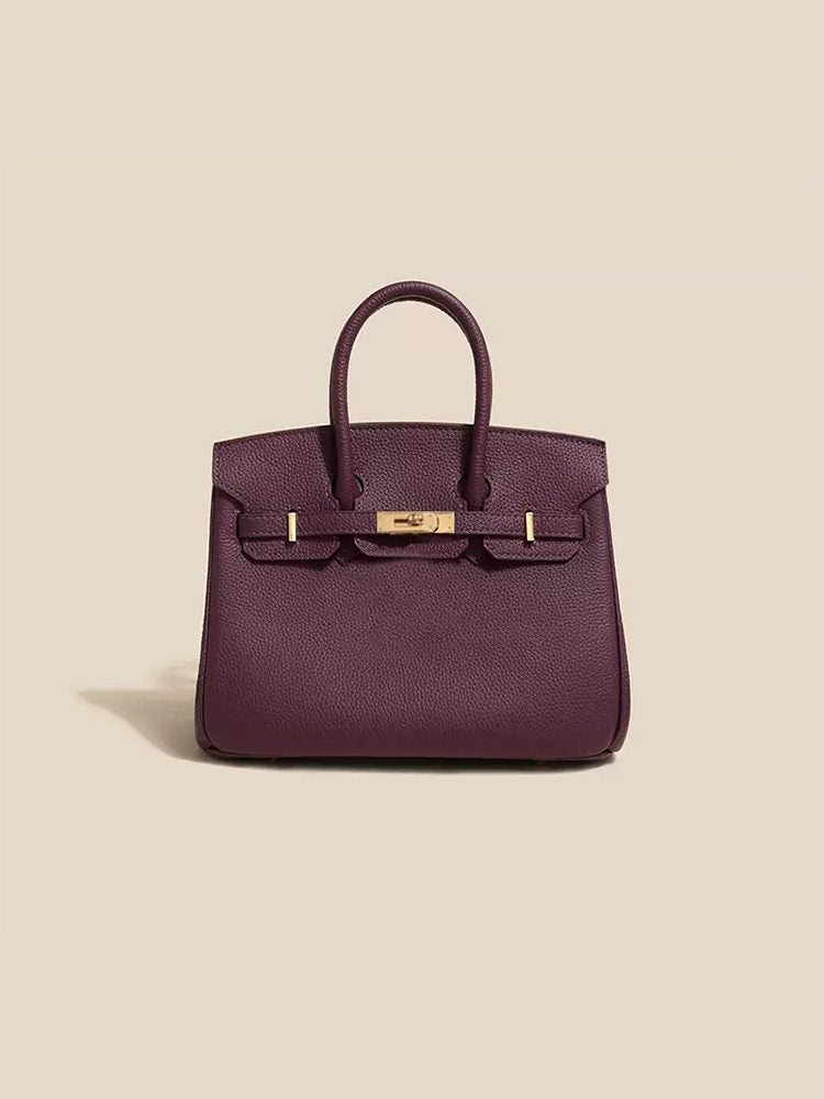 Women's Full-Grain Leather Business Tote Bag, Medium Size Professional Handbag for Work and Commute