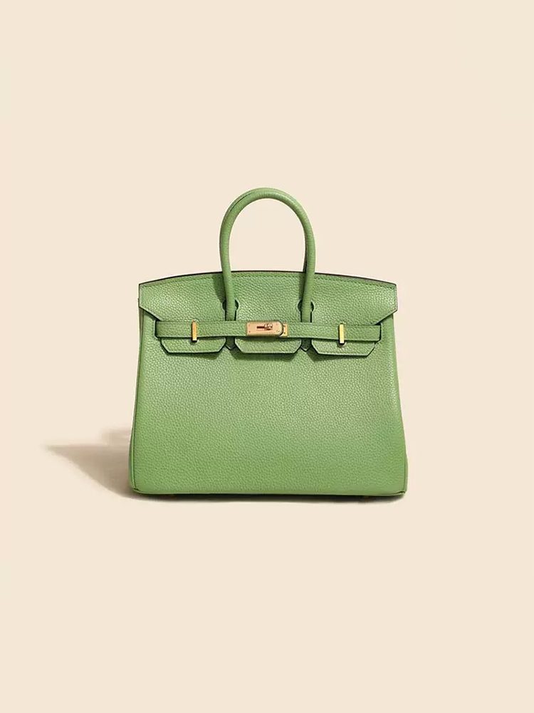 Women's Full-Grain Leather Business Tote Bag, Medium Size Professional Handbag for Work and Commute