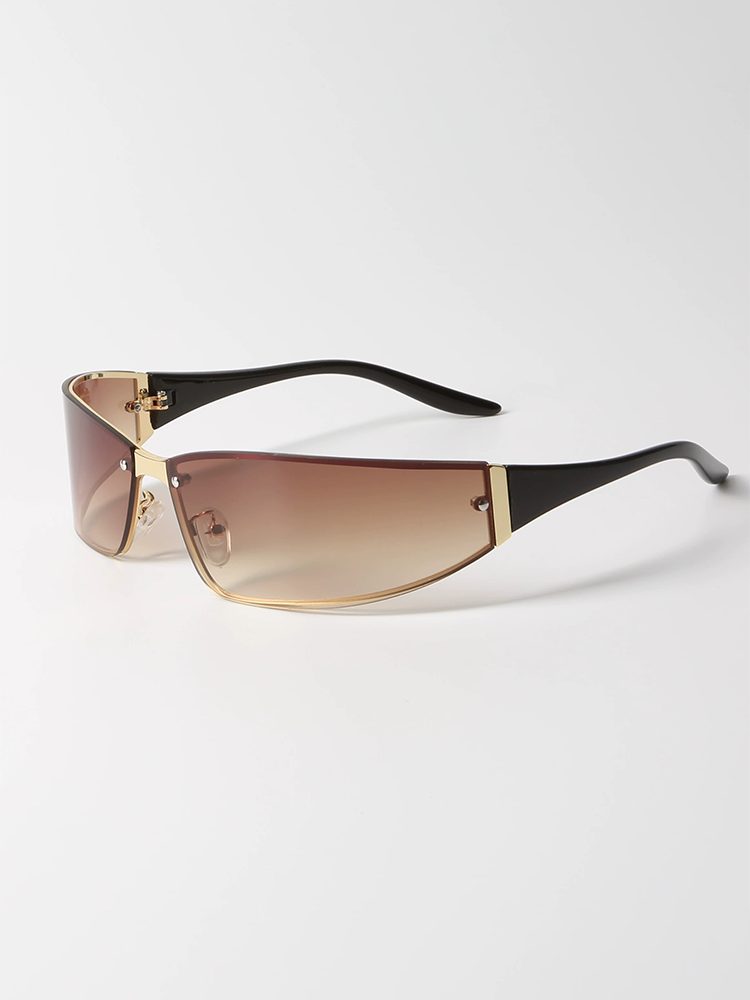 Y2K Retro Metal One-Piece Sunglasses
