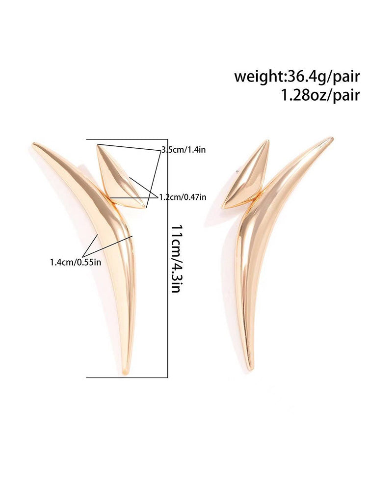 Boucles d'oreilles en métal style brutaliste